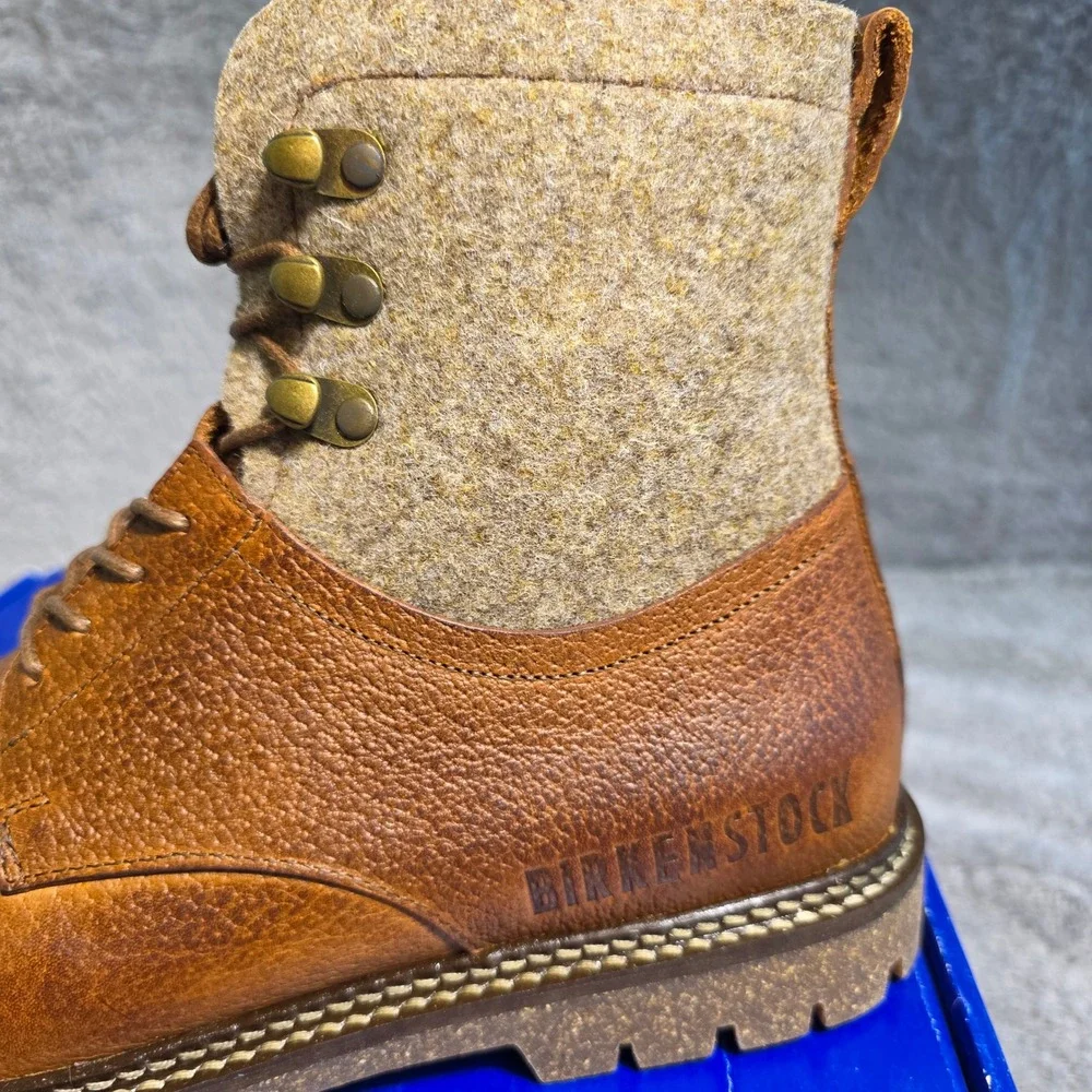 Birkenstock Mens Timmins Leather Wool High Boots Shearling Lined 40 US L9 M7 NIB